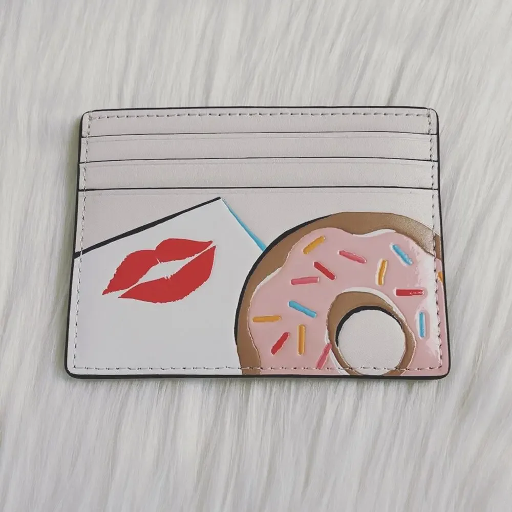 NWT Kate Spade Collectable Coffee Break Donut Small Slim Card Holder - Picture 3 of 4